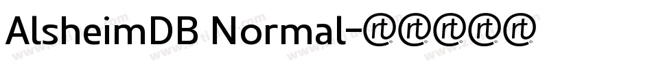 AlsheimDB Normal字体转换